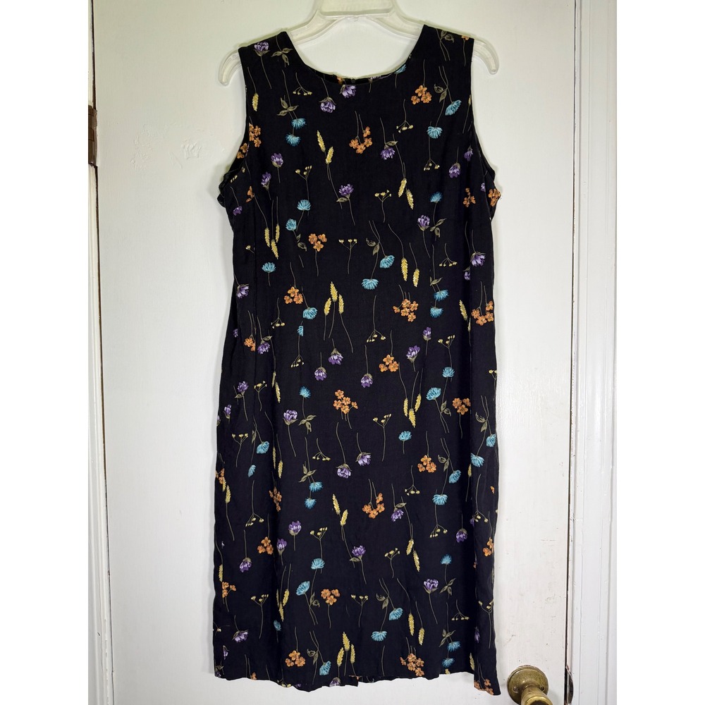 Sage harbor 90s floral cottage core black & floral garden gown size XL